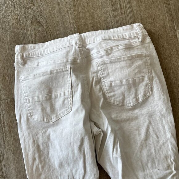 Womens Refuge White Skinny Distressed Jeans - 14 - Picture 5 of 7